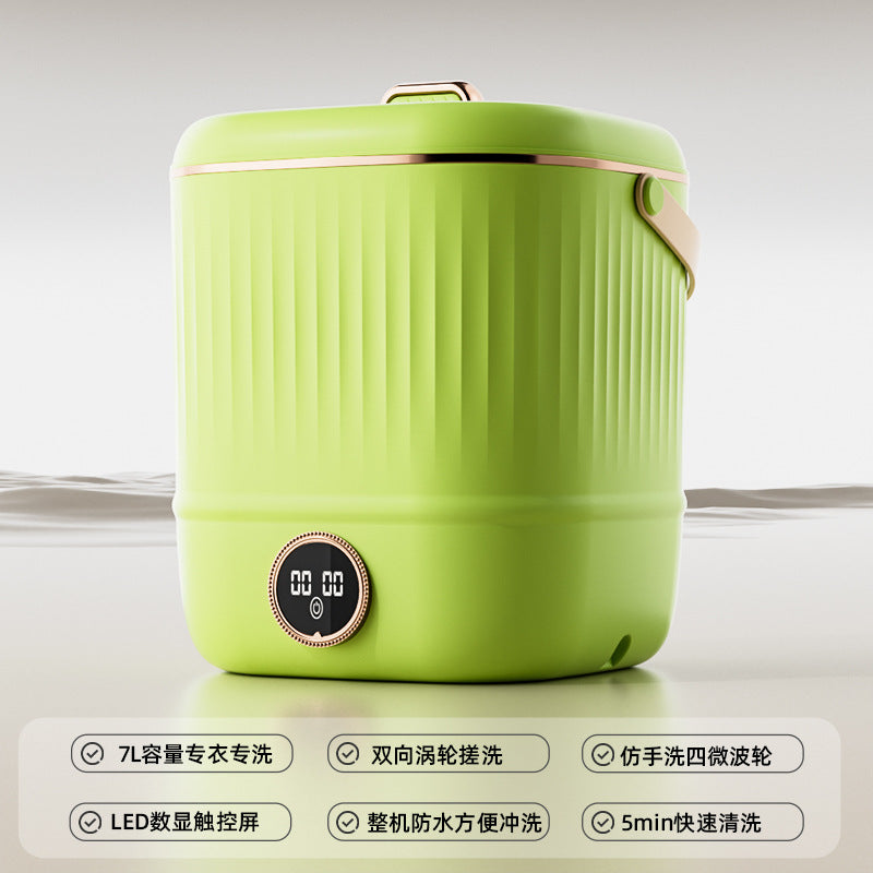 2025 new small washing machine for underwear, socks, and delicates - portable semi-automatic washer & dryer combo for kids' clothes and pet apparel