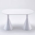 Rock slab dining table french cream style popular dining table for home dining table and chairs casual small apartment rental house holy grail dining table