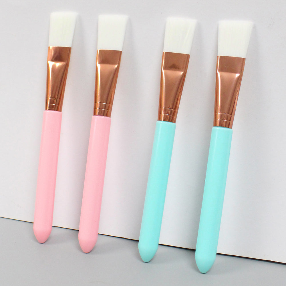 Zhiwei makeup brush beauty mask brush white soft bristles bright gold aluminum cover diy spa care tools beauty supplies