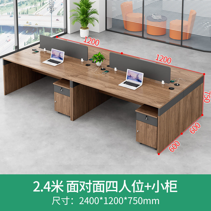 Staff office desk office simple modern financial room four-person desk workstation employee card desk chair