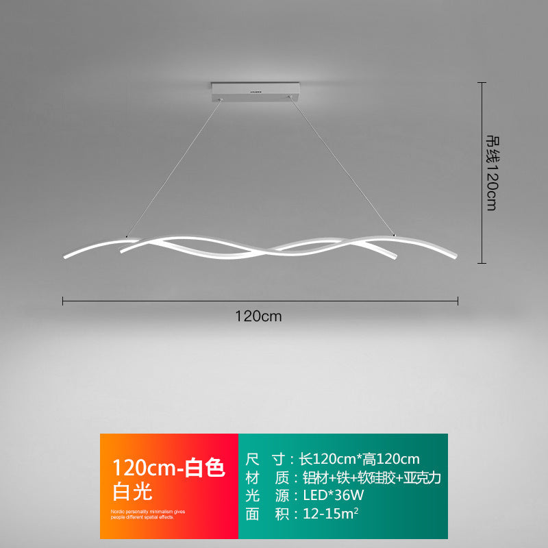 Long restaurant chandelier modern minimalist creative dining table dining room bar lighting designer minimalist personalized restaurant light