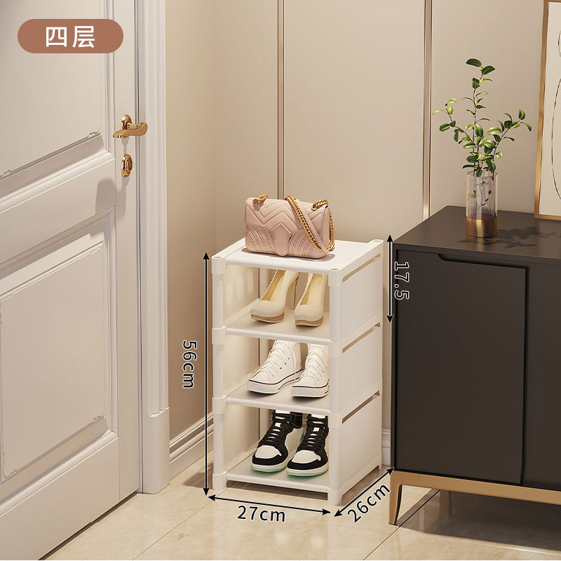 Simple shoe rack storage shoe rack multi-layer space saving door dormitory shoe cabinet household storage slipper rack rack