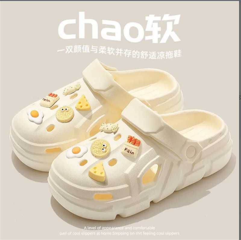 2025new arrival croc shoes men's summer outwear outdoor women's thick solenon-slip couple men's sandals