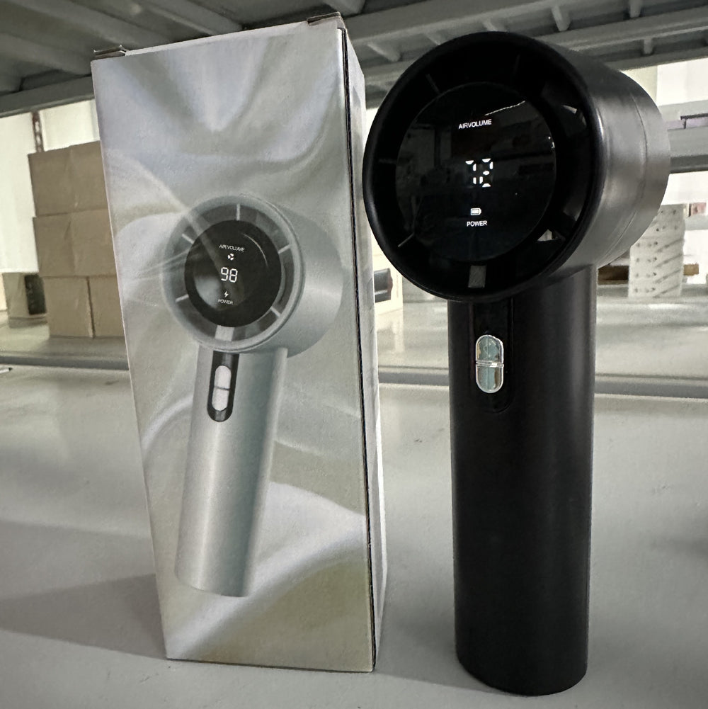 Southeast asia's hottest selling 100-speed handheld fan: usb rechargeable mini portable turbine high-speed powerful fan 638