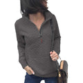 cross-border spring/autumn european and american zip-up pullover quilted sweatshirt knitted long sleeve mock neck pullover with pockets pol