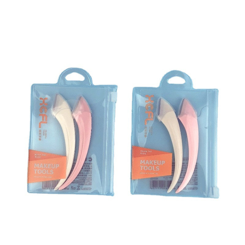 Colorful fenling crescent eyebrow trimmer 2 beauty tools eyebrow trimmer novice macro blade shaving knife professional beauty