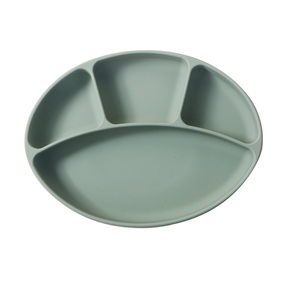 all-in-one food grade silicone dinner plate infant food bowl kids silicone bowl suction cup baby tableware wholesale
