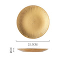 Insaccessible luxury ceramic western dinner plate retro ceramic restaurant for home shallow plate japanese ceramic good-looking dish plate