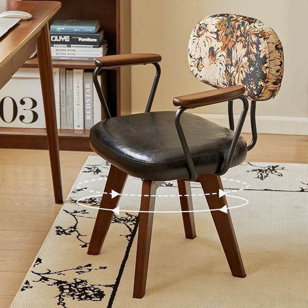 Home computer chair sedentary study office desk chair rotatable antique chair backrest makeup stool seat