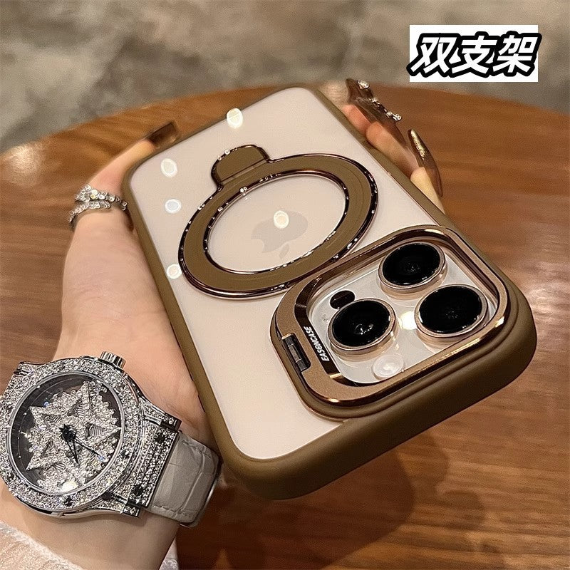 Lens cover holder suitable for apple 17promax mobile phone case magnetic holder iphone16 transparent u1 protective cover
