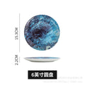 Ceramic marble pattern dinner plate - nordic theme restaurant western dinner plate - unique ceramic tableware - factory direct
