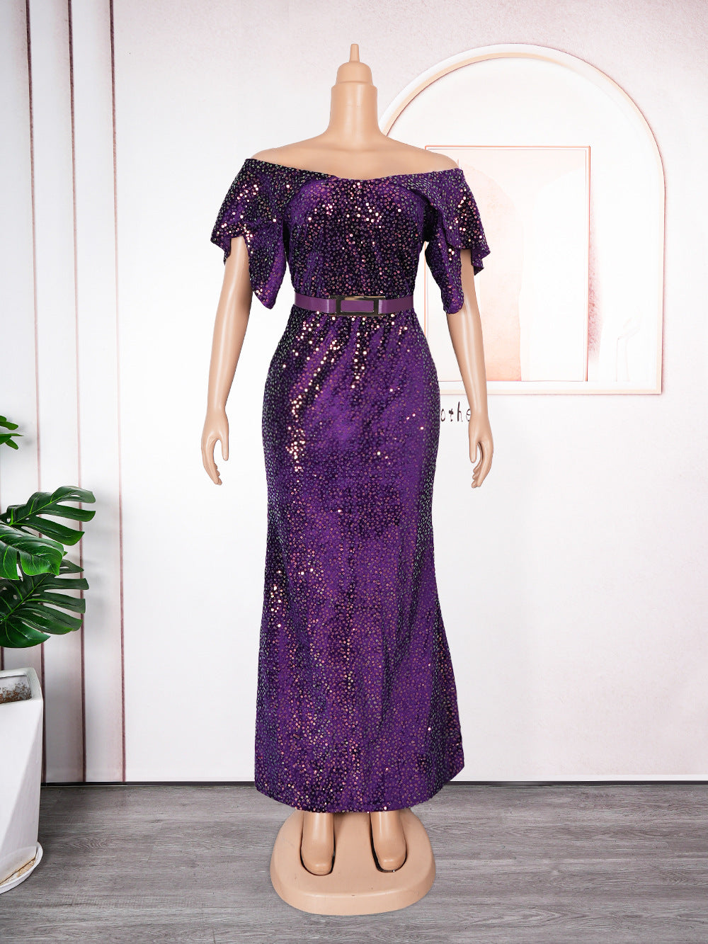 African, european, and american plus-size evening gowns for banquets, events, car shows, models, ceremonies, and hostesses - sequined, sexy, and slim-fitting dresses