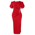 D579 women's foreign trade dress  new fashion elegant v-neck evening party maxi dress rhinestone african style dress
