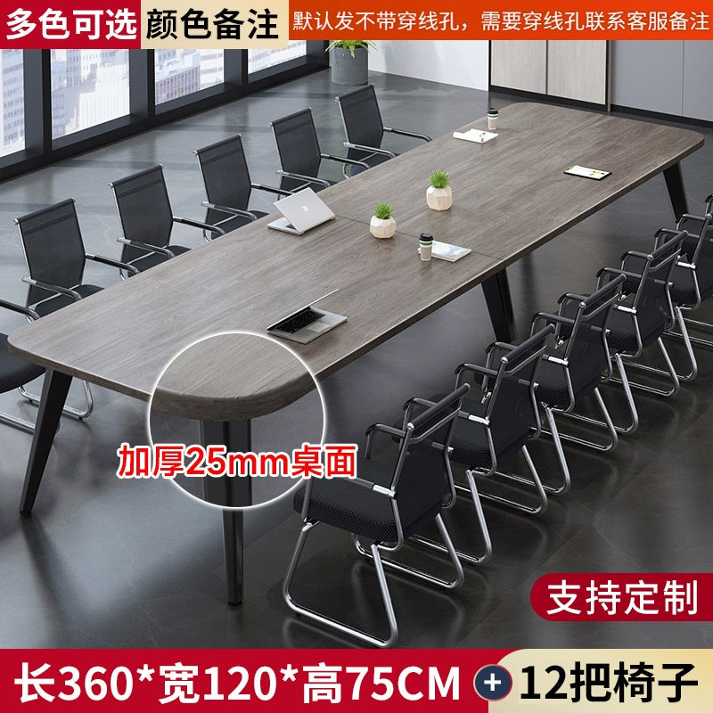Custom conference table long table minimalist modern small meeting room training table simple workstation bench desk and chair set