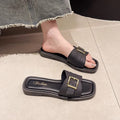Fashiontrendyeasiest for match one-line flats beach popular slippers home sandals and slippers women's korean style seaside flats shoes