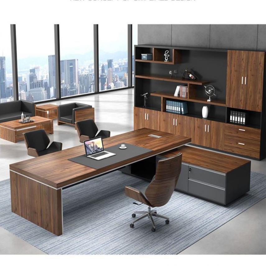Boss desk office desk chairman president office manager desk executive desk table and chair combination simple modern