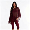 Women's european and american style autumn  new collection: solid color mesh off-shoulder cover-up, sexy bandeau top, and pants three-piece set