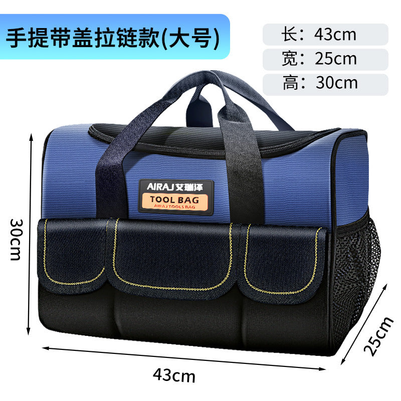 Arrizo Electric Toolkit Wholesale Multifunctional Large Portable Thickened Wear-resistant Canvas Tool Bag Storage Bag