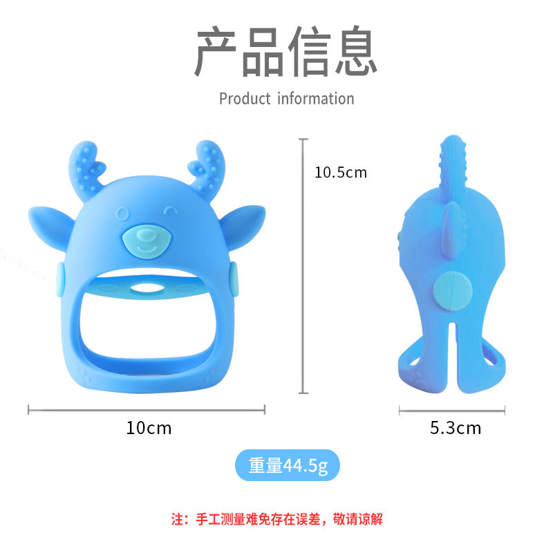 Anti-baby eating hand cover hand biting glue toothpaste  popular food grade silicone molar stick baby biting toothpaste