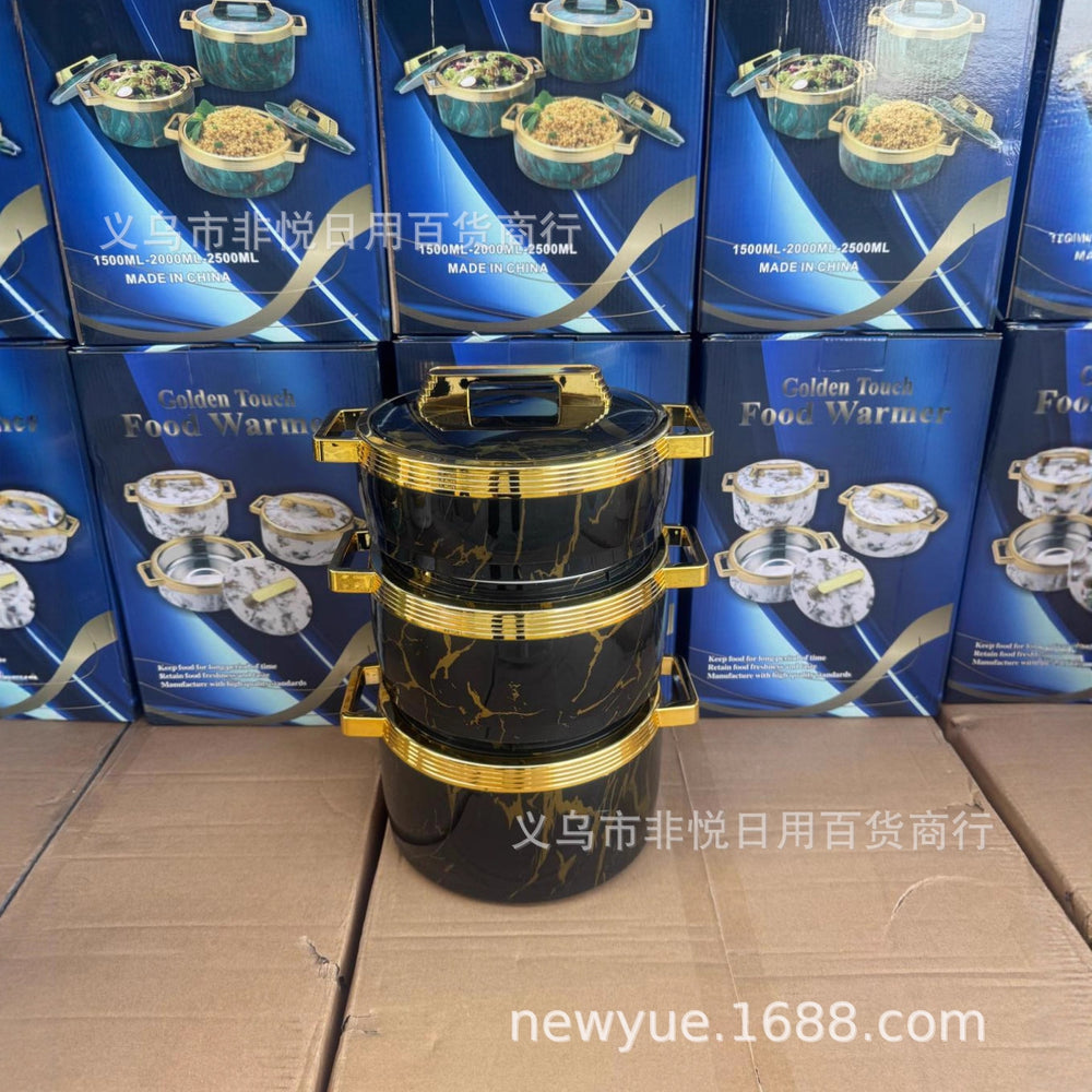 Set can be sold selling factory direct sales cross-border hot selling insulated lunch box stainless steel crisper box insulated pot good luck