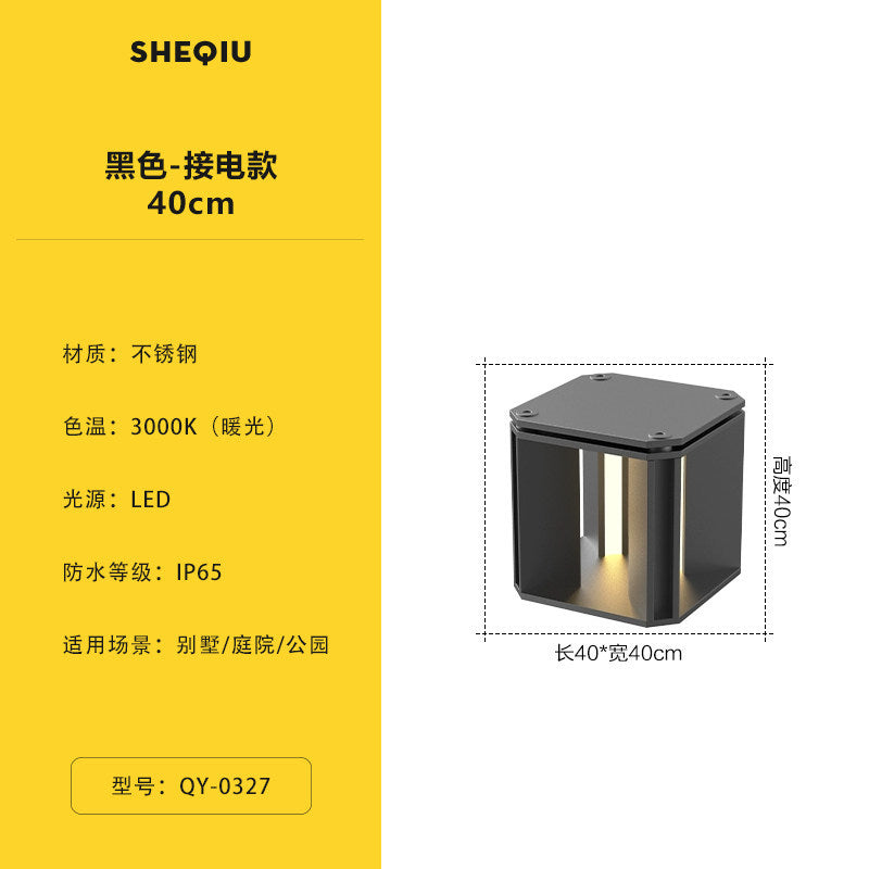 Outdoor solar post cap lights for villa courtyards, waterproof wall mount lights, garden fence lights, landscape pillar lights
