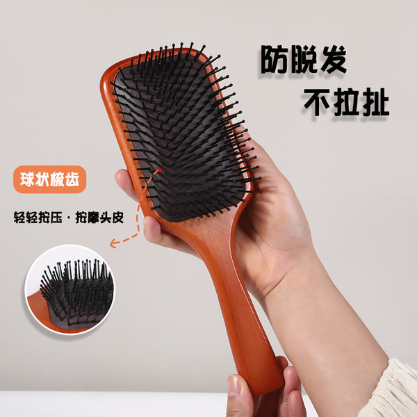 Air Cushion Comb Solid Wood Airbag Comb Hair Air Cushion Comb Hair Wood Comb Home Massage Comb Anti-static Beech Wholesale