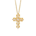 [titanium steel] fashionfashion full diamond cross necklace women's niche light luxury high-end stylishsweater chain jewelry