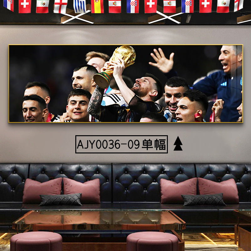 2024 Spain wins the championship decorative painting European Cup Cristiano Ronaldo poster hanging painting sports color store wall football star decoration
