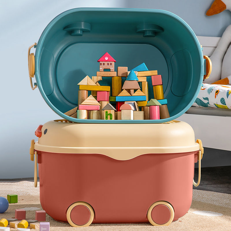 Household movable toy storage box daily storage box baby clothes cabinet snacks lego building blocks plastic basket