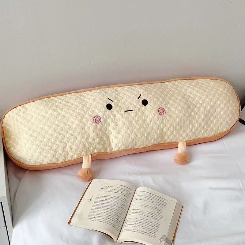 Stuffed toast bread bench pillow girl bedroom dormitory bed side sleeping leg stuffed toy pillow cushion