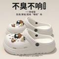 Thick sole summer clogs for women summer outwear non-slip sandals and slippers for stepping on shit summer new arrival sandals and slippers wholesale