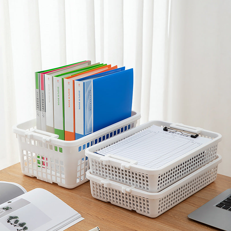 Cabinet Office Book Storage Box Plastic Japanese A4 File Storage Box Desktop Sundries Stationery Storage Basket