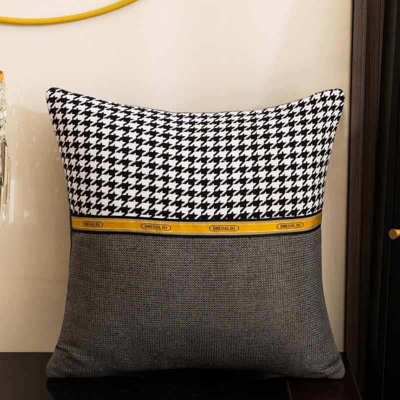 Waffle grids pillow, chidori gridspatchwork pillowcase, modern casual bay window, living room sofa cushion, one piece dropshipping