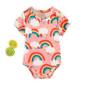 wholesale short-sleeved polyester imitation cotton khaki plain color men's and women's newborn baby plain color sublimation triangle onesie
