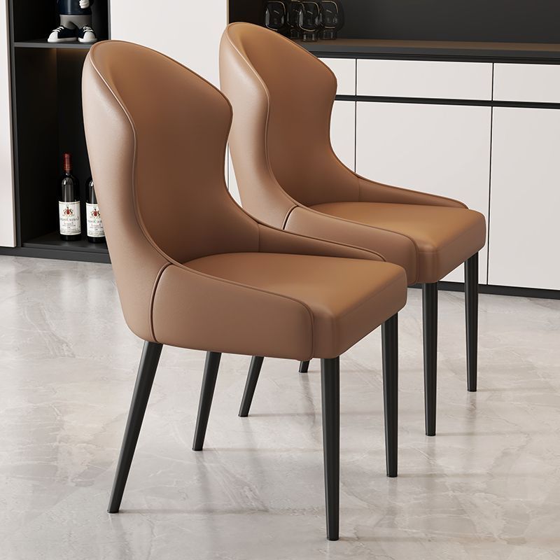 Dining chair - modern minimalist home restaurant chair, comfortable backrest, iron art dining table chair, nordic light luxury hotel chair