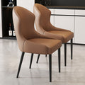 Dining chair - modern minimalist home restaurant chair, comfortable backrest, iron art dining table chair, nordic light luxury hotel chair
