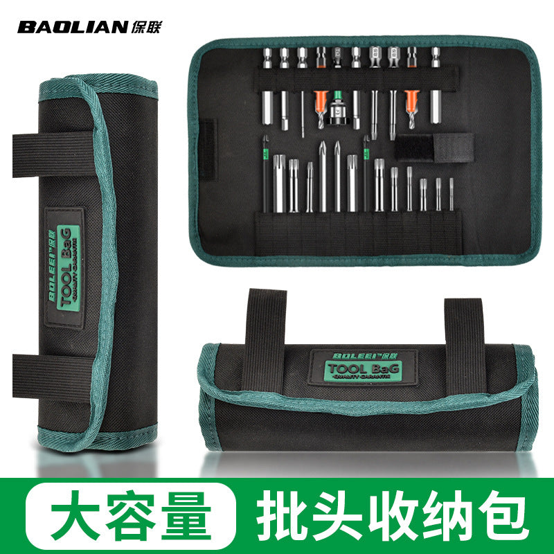 Roller Tool Bag Batch Electrician Small Portable Wear-resistant Fanny Pack Wear-resistant Storage Bag Multifunctional Portable Roll Bag