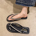 Women's flip-flops: stylish and sophisticated summer sandals - new fashion flat-heel thong sandals for beach and everyday wear