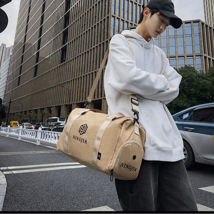 Foreign trade fashion travel bag large capacity luggage storage bag dry and wet separation independent shoe compartment outdoor sports messenger bag