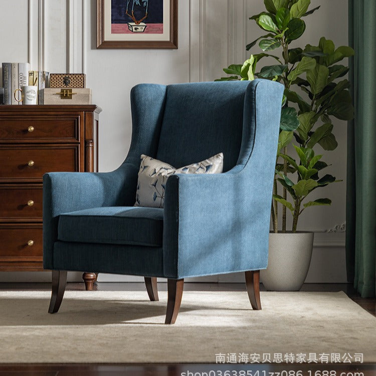 American light luxury small apartment leisure tiger chair simple balcony single fabric sofa designer high back chair all-inclusive