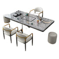Modern rock slab tea table and chair set - ideal for home, balcony, living room, office, or kung fu tea - complete all-in-one set