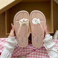 2025 new high-style cartoon flip-flops for women - perfect for home, outdoor, casual wear, versatile beach sandals with anti-slip sole