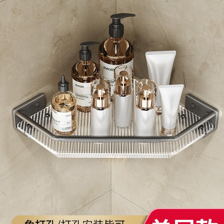 Acrylic toilet toilet rack non-punching bathroom gun gray tripod shower room toilet tripod