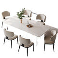 Kali ice jade thickened full support natural marble dining table rectangular italian normcoreaccessible luxury style grid dining table