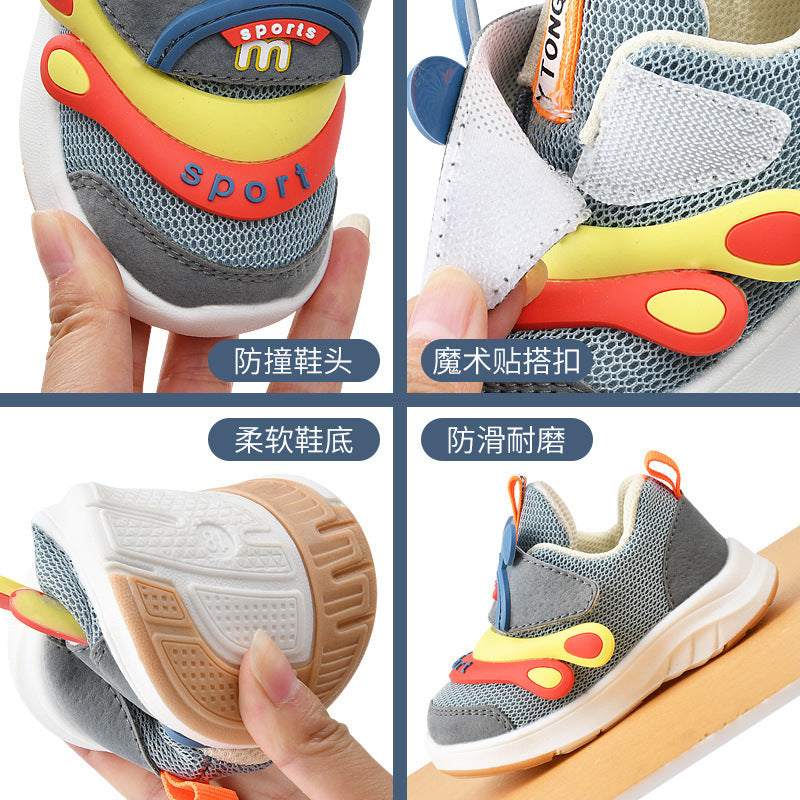 Kids' spring/autumn shoes: breathable soft-soled infant shoes for baby girls (0-1-3 years old), baby shoes, functional shoes for baby boys, and first walker shoes