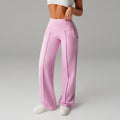 fashionhot girl style cross high waistcasual pants women's midline pleated draped elastic multi-color wide legs