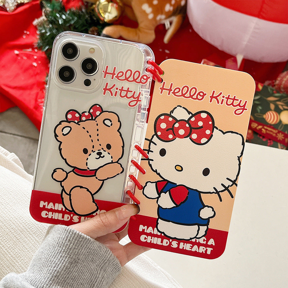 Suitable for apple 16promax kuromi mobile phone case iphone13 creative cartoon protective cover creative cartoon