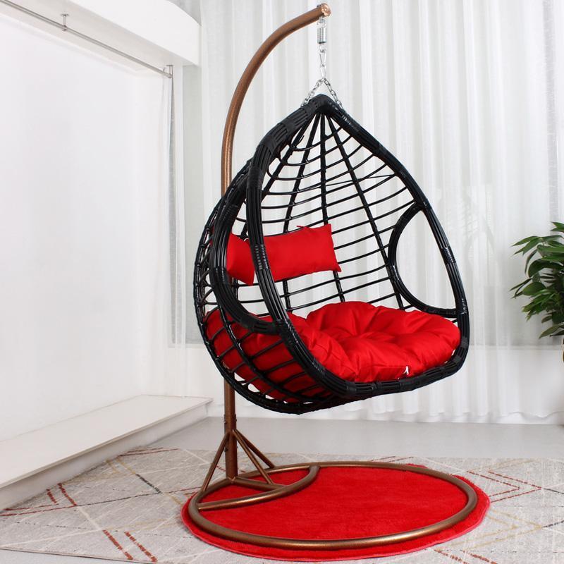 Romantic hanging basket rattan chair for home indoor hanging chair swing adult hammock balcony single double living room rocking lounge chair