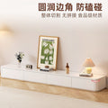 Glass tv cabinet living room for home casual modern small apartment cream style new floor-standing coffee table tv cabinet combination