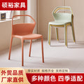 For homemodern casual chair plastic back casual popular chair scandinavian dining chair stackable stool small apartment